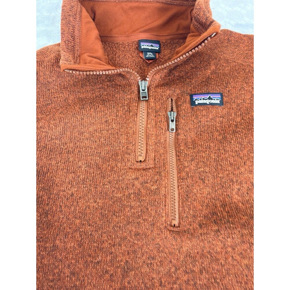 Patagonia Better Sweater Size XXL 1/4 Zip Burnished Red Pullover Youth Pocket - Picture 5 of 13